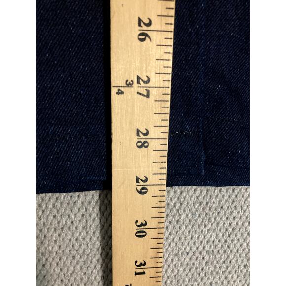 Custom Womens Denim Roughrider Pant Suit Large Jacket 28X30 Dark Wash Suede Trim - Picture 7 of 11